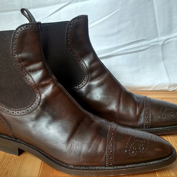 Men's Dolce & Gabbana Wingtip Ankle Boots Brown